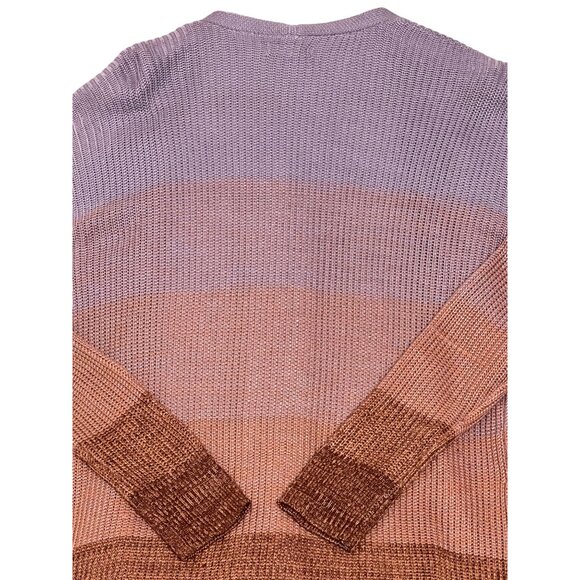 Maurices Womens Ombre Knit Cardigan Sweater - Size M 100% Acrylic Fall Colors - Picture 5 of 11